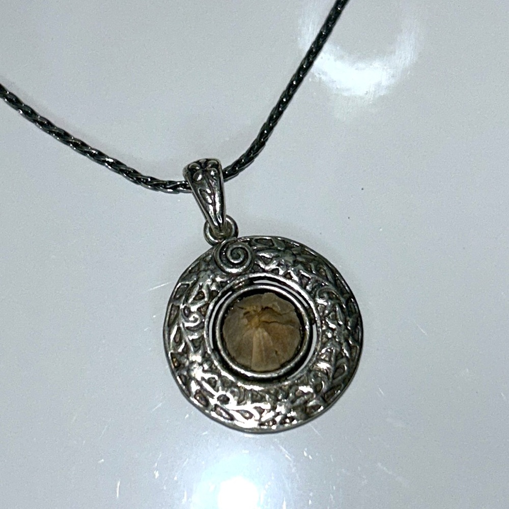 NWOT Passage To Israel Resurrection Flower Sterling Silver Designer Necklace